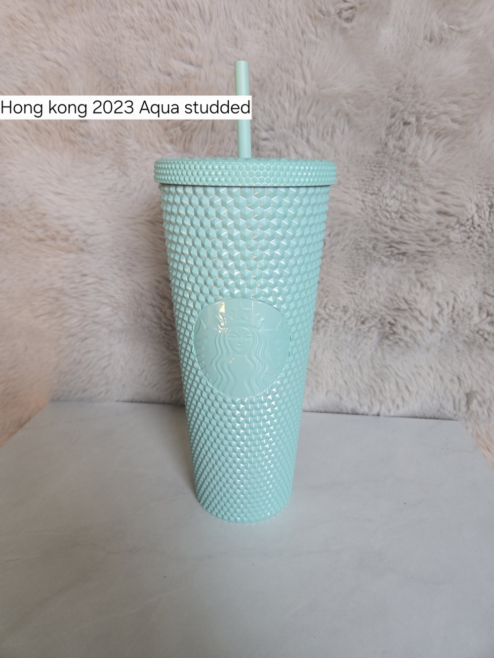 Starbucks Aqua Studded Reusable Tumbler with Straw